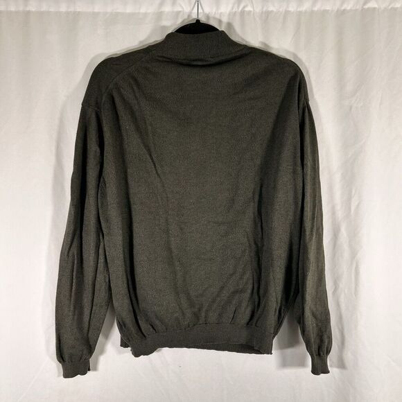 Tricots St Raphael Sweater Men's Medium Green Long Sleeve Pullover Cotton Blend - Picture 6 of 6